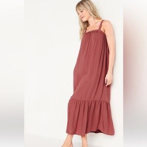 Old Navy Sleeveless Tie-Back Cutout Maxi Swing Dress Spice Girl Size XXL